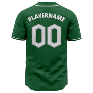 Camiseta de Béisbol Verde de Manga Corta con Cuello en V y Botones, Uniforme de Equipo Personalizado, Transpirable, de Secado Rápido, que Absorbe la Humedad, de Poliéster, Deportiva - Product Image 3