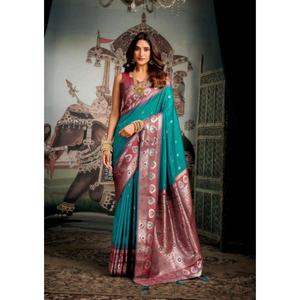 Drape <b>Yourself</b> in Elegance Make Every Moment Royal Indulge in Timeless Grace Saree Silk Nett Fabric Heavy Premium Soft Silk - Product Image 1