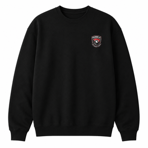 Sudadera Personalizada al por Mayor para Hombre, Cuello Redondo, Forrada, Estilo Urbano, Color Negro, Logotipo Personalizado, Corte Regular, Informal, Primavera, Tejido 100% Algodón - Product Image 1