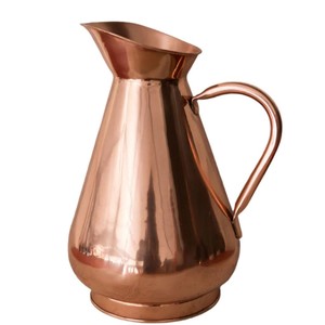 Metal Drinkware <b>Copper</b> Pitcher W/Lid, Pure Hammered Vessel, Heavy Duty <b>Copper</b> <b>Jug</b>, Handmade - Product Image 4