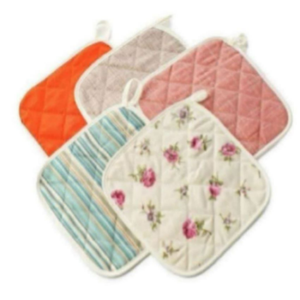 Lot de dessous de plat carrés en coton et lin 100 % écologiques, design classique, motifs imprimés numériquement personnalisés, tapis et coussinets élégants – Vente en gros - Product Image 2