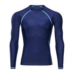 Men’s Long Sleeve <b>Gym</b> Rash Guard <b>Compression</b> Training Fitness Workout Athletic Performance <b>Shirt</b> - Product Image 1
