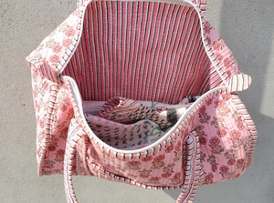 Parche de algodón acolchado trabajo Reversible parche multicolor grande bolso de mano respetuoso con el medio ambiente sostenible resistente bolsa de compras de comestibles Boho - Product Image 4