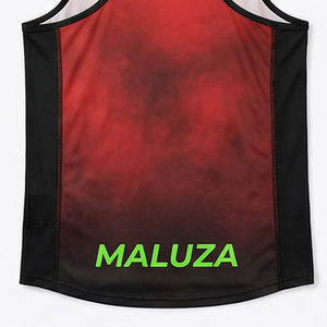 Ensemble d'entraînement de basketball MALUZA personnalisé, respirant, grande taille, débardeur de performance et short de sport - Product Image 3