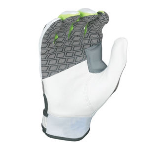 QASWA SPORTS Leather Palm Flexible Back Breathable Perforated Fingers Adjustable VELCRO Closure Ambidextrous Wrist Batting <b>Glove</b> - Product Image 2
