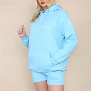 2025 Hot Selling Wholesale Solid Summer Ladies Customize Logo Plus Size <b>Shorts</b> <b>Suit</b> Casual Women Two Piece Set - Product Image 4
