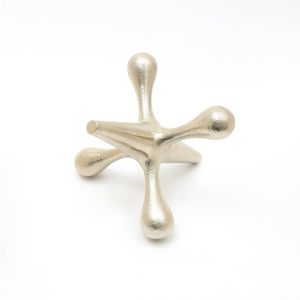 Silver Cast Aluminium Jack Paperweight Decorative <b>Desk</b> <b>Set</b> - Product Image 3
