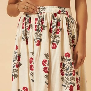 New Fashion <b>Skirt</b> Beach Wear Cotton <b>Skirt</b> Hand block Floral Printed <b>Skirt</b> - Product Image 2