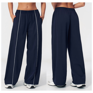 Wholesale Women's Wide Leg Workout <b>Pants</b> Moisture Wicking Lightweight Breathable Athletic <b>Lounge</b> <b>Pants</b> Custom Activewear - Product Image 1