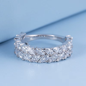 Women's White Gold Marquise Cut Diamond Engagement <b>Ring</b> Classic Style D Color Natural Diamonds - Product Image 1