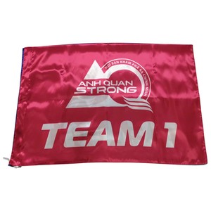 Drapeau rectangulaire personnalisé en polyester avec emblème harpe, mât en acrylique, imprimé numériquement pour activités promotionnelles et utilisation en extérieur - Product Image 2