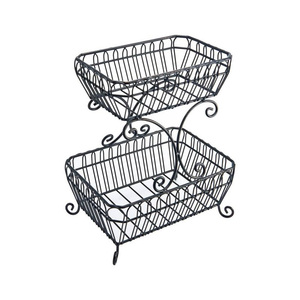 Modern Handmade Metal Wire <b>Basket</b> for Fruit Display Living Room and Dining Decor - Product Image 4