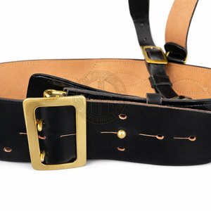 Cinturón Sam Browne Más Vendido con Correa de Cuero Ajustable, Hebilla de Acero Resistente, Estilo Casual para Ropa Clásica - Product Image 4