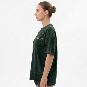 Camiseta de algodón pesado para mujer, estilo vintage, lavado ácido, personalizada al por mayor, de corte oversize - Product Image 6