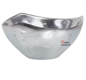 high selling <b>silver</b> finished metal stainless steel food and salad serving <b>bowl</b> for hotel restaurant and bar - Product Image 1