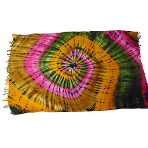 Tie Dye Psychedelic Art <b>Sarong</b> Bohemian Cotton Viscose Rayon Women's Pareo Customized Design Beach Cover Summer Traditional - Product Image 2