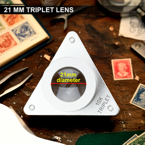 Loupe grossissante 10X haute précision avec trépied – Lentille triple, achromatique, clarté bord à bord pour ateliers d'outillage, horlogers - Product Image 2