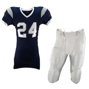 Conjunto de Uniforme de Fútbol Americano Personalizado, Transpirable, de Secado Rápido, Jersey y Pantalones de Poliéster, para Jóvenes y Adultos, para Entrenamiento y Juego - Product Image 1