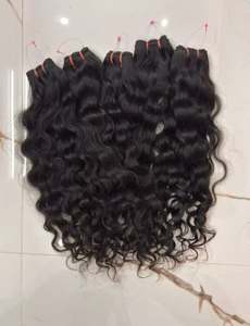 Cabello Indio Virgen, Extensiones de Cabello Indio Virgen Rizado Profundo, Paquetes de Cabello de Templo Indio Virgen, Cabello de Templo de Donante Único - Product Image 2