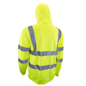 Wholesale <b>High</b> Visibility Sweatshirt for Men Work Best Quality Reflect Hi <b>Viz</b> Safety Green <b>Hoodies</b> with Customized Logo - Product Image 6