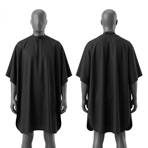 Tablier de barbier Oxford imperméable de qualité supérieure 600 GSM, noir, réglable, à dos croisé, multi-poches, broderie de logo personnalisée - Product Image 2