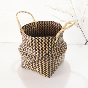 Seagrass <b>basket</b> with handle top-pick natural straw sea grass <b>storage</b> <b>baskets</b> various designs - Product Image 2