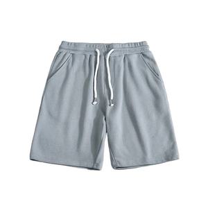 กางเกงออกกำลังกายขาสั้นสำหรับผู้ชายกางเกงขาสั้นออกกำลังกายผ้าโพลีเอสเตอร์พิมพ์ลายนูน100% ลายทางทึบดีไซน์ใหม่2025 - Product Image 6