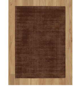 Alfombra Gabbeh Tejida a Mano en Color Chocolate, Lana de Nueva Zelanda, Tono Tierra, Estilo Minimalista para Sala de Estar o Dormitorio - Product Image 1