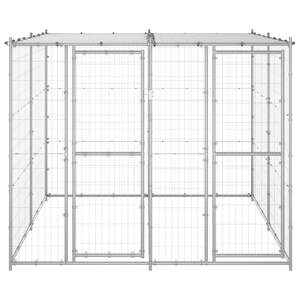 Abri pour chien, auvent, gazebo et pergola durables en acier galvanisé argenté de 52,0 pieds carrés - Product Image 2
