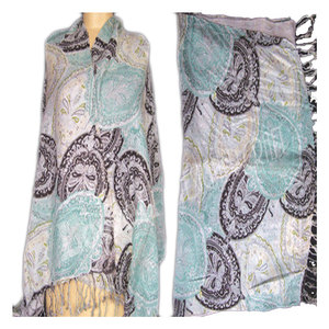 Women's Rayon Viscose Printed Floral Scarf Stole Lightweight Soft Elegant Fashion <b>Wrap</b> Shawl Boho Vintage Stylish Neck Head Cove - Product Image 1