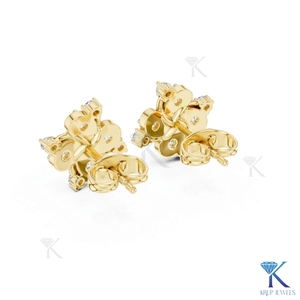 Pendientes de Diamantes Naturales en Forma de Espiral, Oro de 14K y 18K, Estrella Brillante, Joyería Fina de Lujo para Mujer, Regalo de Aniversario o Fiesta - Product Image 6
