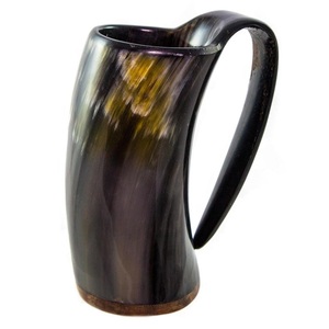 Jarra rústica para beber de cuerno de buey, hecha a mano con cuerno de ganado auténtico, jarra para cerveza. - Product Image 5