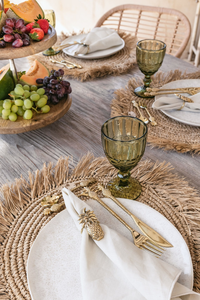Ensemble de couverts en laiton au design ananas bohème, finition miroir haute brillance, résistant à la rouille, vaisselle de fête - Product Image 5