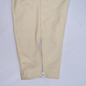 เสื้อแจ็คเก็ตทำงานผู้ชายสีเบจ หนัง PU ราคาส่งถูก พร้อมซิป ปิดคอปกแบบพับได้ ทรงปกติ สไตล์ฤดูใบไม้ร่วง รับผลิตแบบ OEM - Product Image 6