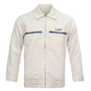 Chaqueta de Trabajo Personalizada con Logotipo para Repartidores y Mensajeros, Uniforme Corporativo Oficial, Hecha de Seda y Algodón Blanco, Ropa de Trabajo para Adultos - Product Image 3