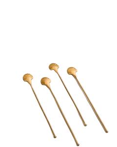 Cubiertos de Metal con acabado dorado decorativo real hecho a mano, agitador de cóctel de diseño creativo para uso doméstico en cocina o Bar - Product Image 1