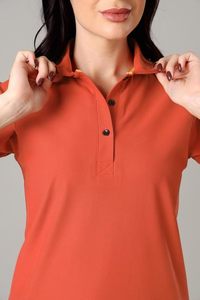 Camiseta Polo Lisa para Mujer, Estilo Corporativo, Textura Suave de Algodón, Elegante, Informal de Negocios, para Oficina - Product Image 2