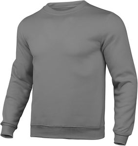 Sweat-shirt pour homme en coton doux brossé, col rond, uni, vierge, mode automne-hiver, vente en gros, durable et biologique - Product Image 3