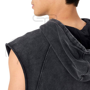 Sudadera sin Mangas para Hombre, Corte Regular, Estilo Deportivo, para Gimnasio, Moda Urbana, Moderna, Suave, Otoño, Poliéster/Algodón - Product Image 3