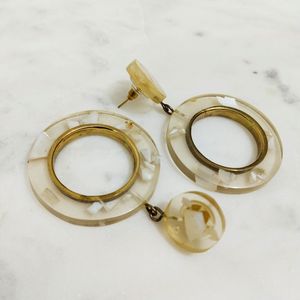 Artisan เรซิ่นหินขัดกับต่างหูหยดสีดำเป็นมิตรกับสิ่งแวดล้อม, มือเทและปรับแต่งสีผสม - Product Image 6