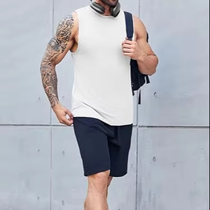 เสื้อกล้ามผู้ชายแบบปรับแต่งได้ เสื้อกล้ามผู้ชาย 100% ผ้าฝ้าย คอกลม ระบายอากาศ แห้งเร็ว สีพื้นสไตล์วินเทจ สีตามสั่ง - Product Image 1