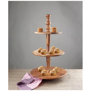 Luxury Wooden Cake Stand Premium Wooden Cake Stand Fruit Stand Cake Stand Dessert Serving Display Wedding Decoration Party Use - Product Image 1