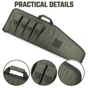 Étui souple pour équipement de 40 pouces avec 4 poches avant, sac de rangement rembourré long, poignée de transport, fermeture éclair sur toute la longueur - Product Image 3