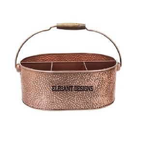 Soporte de utensilios de metal para orquídeas Vintage rústico hecho a mano, cestas de almacenamiento de cocina galvanizadas, diseño de aspecto Natural, cocina hecha a mano - Product Image 1