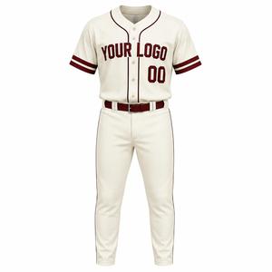 Maillot de baseball personnalisé pour homme, style vintage, boutons sur le devant, manches courtes, respirant, coupe classique, vêtements pour toutes les saisons - Product Image 1