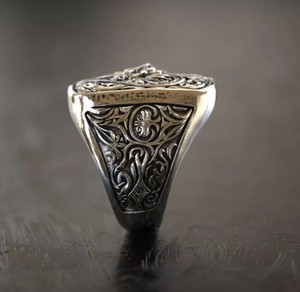 Anillo de Plata 925 Premium con Cabeza de León, Símbolo de Espada, Diseño Tallado Vintage, Joyería de Moda para Hombre y Mujer - Product Image 3