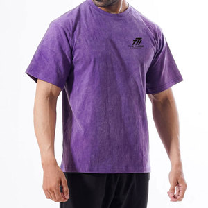 Camiseta de algodón 100% con lavado ácido, nuevo diseño, para hombre, venta al por mayor, ropa de moda, corte holgado, estampada. - Product Image 1