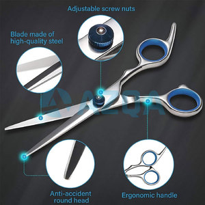 Professional Stainless Steel Hair Cutting and Thinning Scissors <b>Set</b> with Adjustable <b>Screw</b> and Finger Rest for Salon Use - Product Image 4