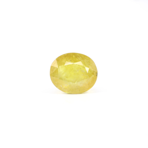 6.45 Carat Oval Faceted Yellow Sapphire Loose Gemstone for Fine Jewelry - Product Image 1