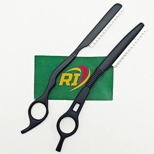 Professional Black Single Blade Thinning Comb Hair Shaper Professional Stainless Steel Hair Cutting <b>Styling</b> Comb Razor Barbers - Product Image 6